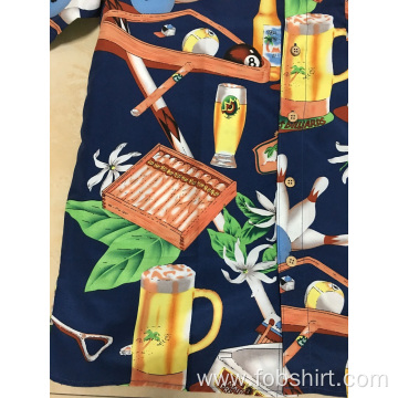 2020 New design Polyester printing hawaii shirt